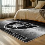 nfl las vegas raiders football team logo sport carpet area rug home decor bed room lvrw168
