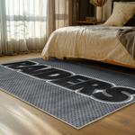 nfl las vegas raiders football team logo sport carpet area rug home decor bed room lvrw172