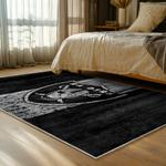 nfl las vegas raiders football team logo sport carpet area rug home decor bed room lvrw176