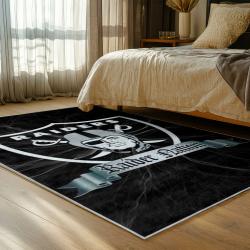 NFL Las Vegas Raiders Football Team Logo Sport Carpet Area Rug Home Decor Gift LVRW180