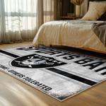 nfl las vegas raiders football team logo sport carpet area rug home decor bed room lvrw184