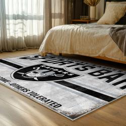 NFL Las Vegas Raiders Football Team Logo Sport Carpet Area Rug Home Decor Gift LVRW184