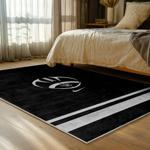 nfl las vegas raiders football team logo sport carpet area rug home decor bed room lvrw189