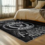 nfl las vegas raiders football team logo sport carpet area rug home decor bed room lvrw190