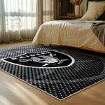 nfl las vegas raiders football team logo sport carpet area rug home decor bed room lvrw195