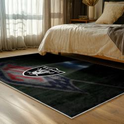 NFL Las Vegas Raiders Football Team Logo Sport Carpet Area Rug Home Decor Gift LVRW196