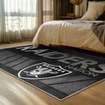 nfl las vegas raiders football team logo sport carpet area rug home decor bed room lvrw204