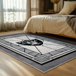 nfl las vegas raiders football team logo sport carpet area rug home decor bed room lvrw205