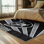 nfl las vegas raiders football team logo sport carpet area rug home decor bed room lvrw208