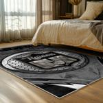 nfl las vegas raiders football team logo sport carpet area rug home decor bed room lvrw209