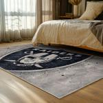 nfl las vegas raiders football team logo sport carpet area rug home decor bed room lvrw211