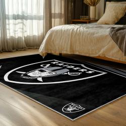 NFL Las Vegas Raiders Football Team Logo Sport Carpet Area Rug Home Decor Gift LVRW213