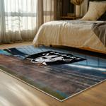 nfl las vegas raiders football team logo sport carpet area rug home decor bed room lvrw214
