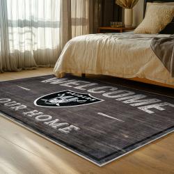NFL Las Vegas Raiders Football Team Logo Sport Carpet Area Rug Home Decor Gift LVRW215