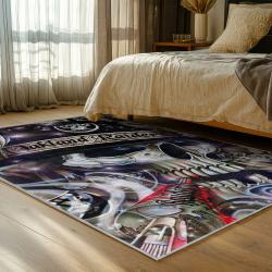 NFL Las Vegas Raiders Football Team Logo Sport Carpet Area Rug Home Decor Gift LVRW218