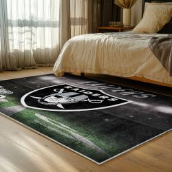 NFL Las Vegas Raiders Football Team Logo Sport Carpet Area Rug Home Decor Gift LVRW221