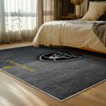 nfl las vegas raiders football team logo sport carpet area rug home decor bed room lvrw223