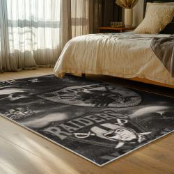 NFL Las Vegas Raiders Football Team Logo Sport Carpet Area Rug Home Decor Gift LVRW96