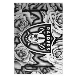 nfl las vegas raiders football team logo sport carpet area rug home decor gift lvrw186
