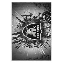 nfl las vegas raiders football team logo sport carpet area rug home decor gift lvrw197
