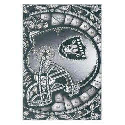 nfl las vegas raiders football team logo sport carpet area rug home decor gift lvrw206