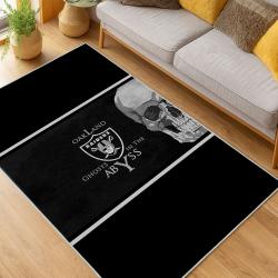 nfl las vegas raiders football team logo sport carpet area rug home decor living room lvrw118