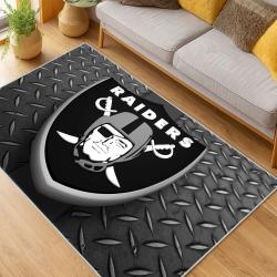 nfl las vegas raiders football team logo sport carpet area rug home decor living room lvrw123