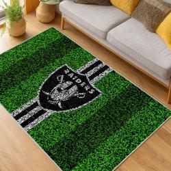 nfl las vegas raiders football team logo sport carpet area rug home decor living room lvrw137