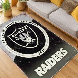nfl las vegas raiders football team logo sport carpet area rug home decor living room lvrw139