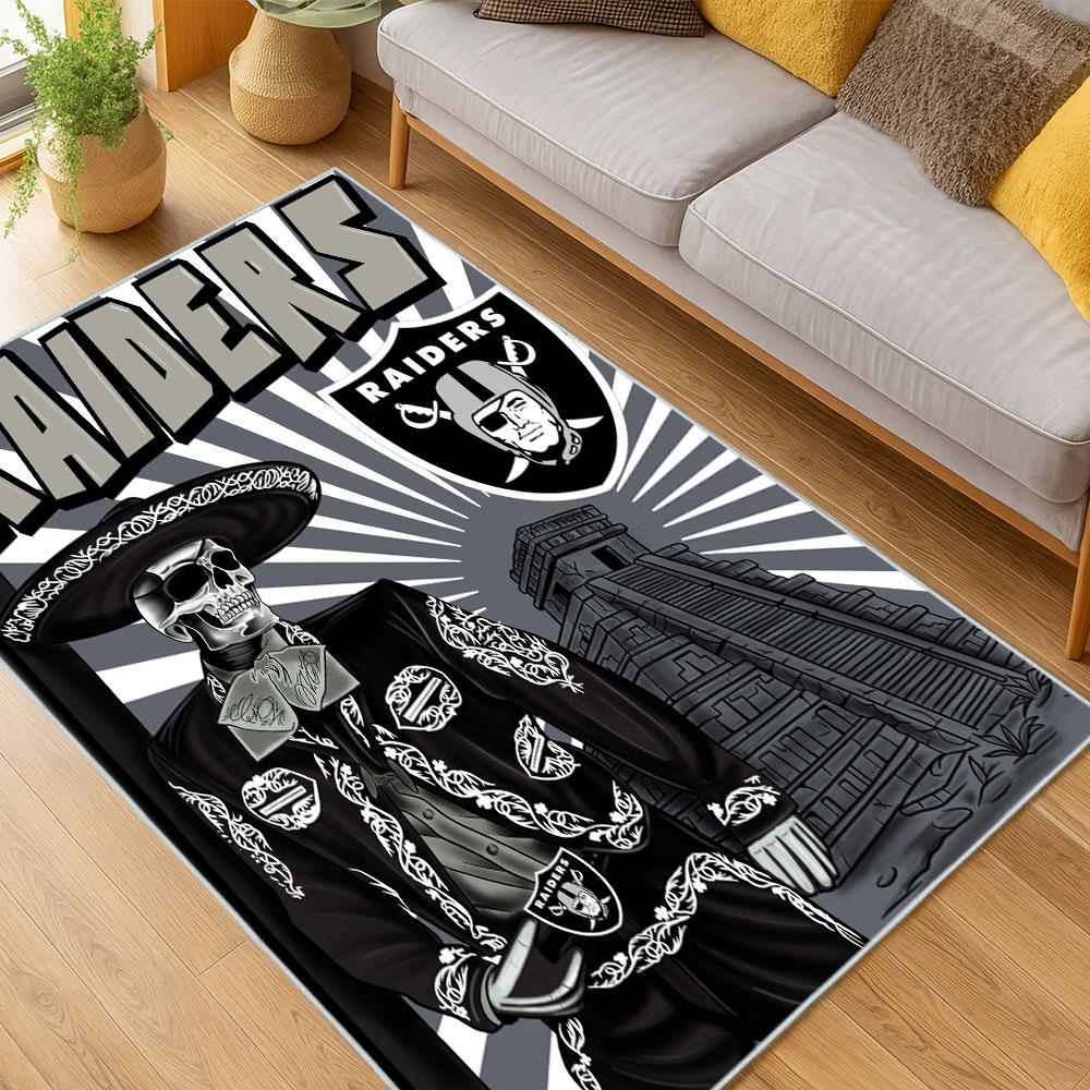 NFL Las Vegas Raiders Football Team Logo Sport Carpet Area Rug Home Decor Gift LVRW148 1 nfl las vegas raiders football team logo sport carpet area rug home decor living room lvrw148