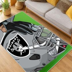 nfl las vegas raiders football team logo sport carpet area rug home decor living room lvrw157