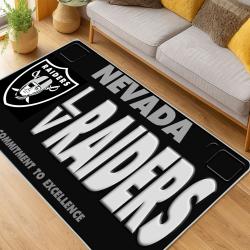nfl las vegas raiders football team logo sport carpet area rug home decor living room lvrw169