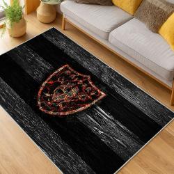 nfl las vegas raiders football team logo sport carpet area rug home decor living room lvrw174