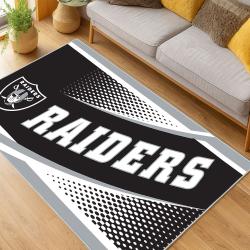 nfl las vegas raiders football team logo sport carpet area rug home decor living room lvrw175
