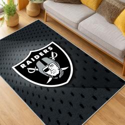 nfl las vegas raiders football team logo sport carpet area rug home decor living room lvrw179