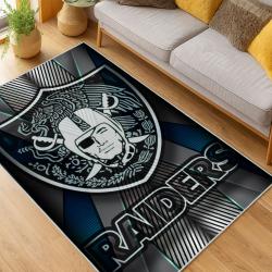 nfl las vegas raiders football team logo sport carpet area rug home decor living room lvrw181