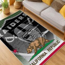nfl las vegas raiders football team logo sport carpet area rug home decor living room lvrw194
