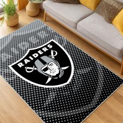 nfl las vegas raiders football team logo sport carpet area rug home decor living room lvrw195
