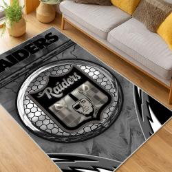 nfl las vegas raiders football team logo sport carpet area rug home decor living room lvrw209
