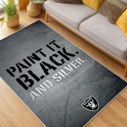 nfl las vegas raiders football team logo sport carpet area rug home decor living room lvrw225