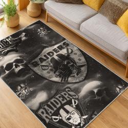 nfl las vegas raiders football team logo sport carpet area rug home decor living room lvrw96