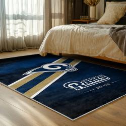 nfl los angeles rams football team logo sport carpet area rug home decor gift bedroom lar101