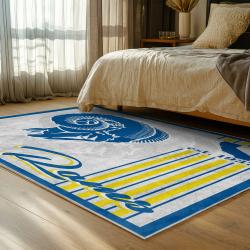 nfl los angeles rams football team logo sport carpet area rug home decor gift bedroom lar108
