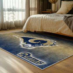 nfl los angeles rams football team logo sport carpet area rug home decor gift bedroom lar109