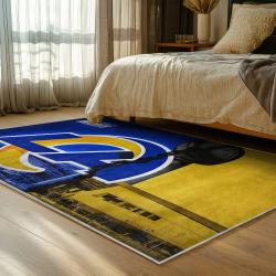 nfl los angeles rams football team logo sport carpet area rug home decor gift bedroom lar111