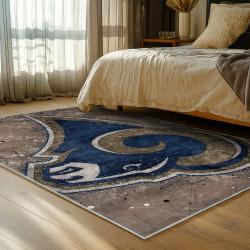 nfl los angeles rams football team logo sport carpet area rug home decor gift bedroom lar113