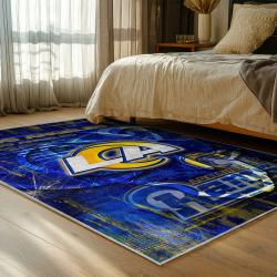 nfl los angeles rams football team logo sport carpet area rug home decor gift bedroom lar115