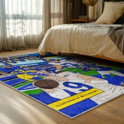 nfl los angeles rams football team logo sport carpet area rug home decor gift bedroom lar117