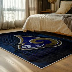 nfl los angeles rams football team logo sport carpet area rug home decor gift bedroom lar123