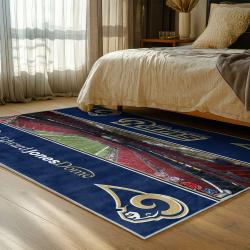 nfl los angeles rams football team logo sport carpet area rug home decor gift bedroom lar124